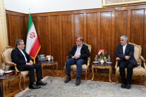 دیدار خسروی وفا و کیومرث هاشمی با عراقچی
